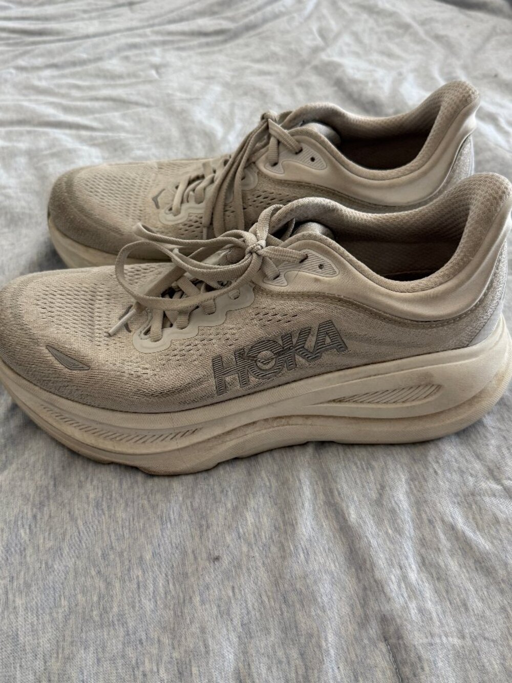 Hoka Bondi 9 Women's Size 9 Silver Grey X Wide Athletic Running Shoes